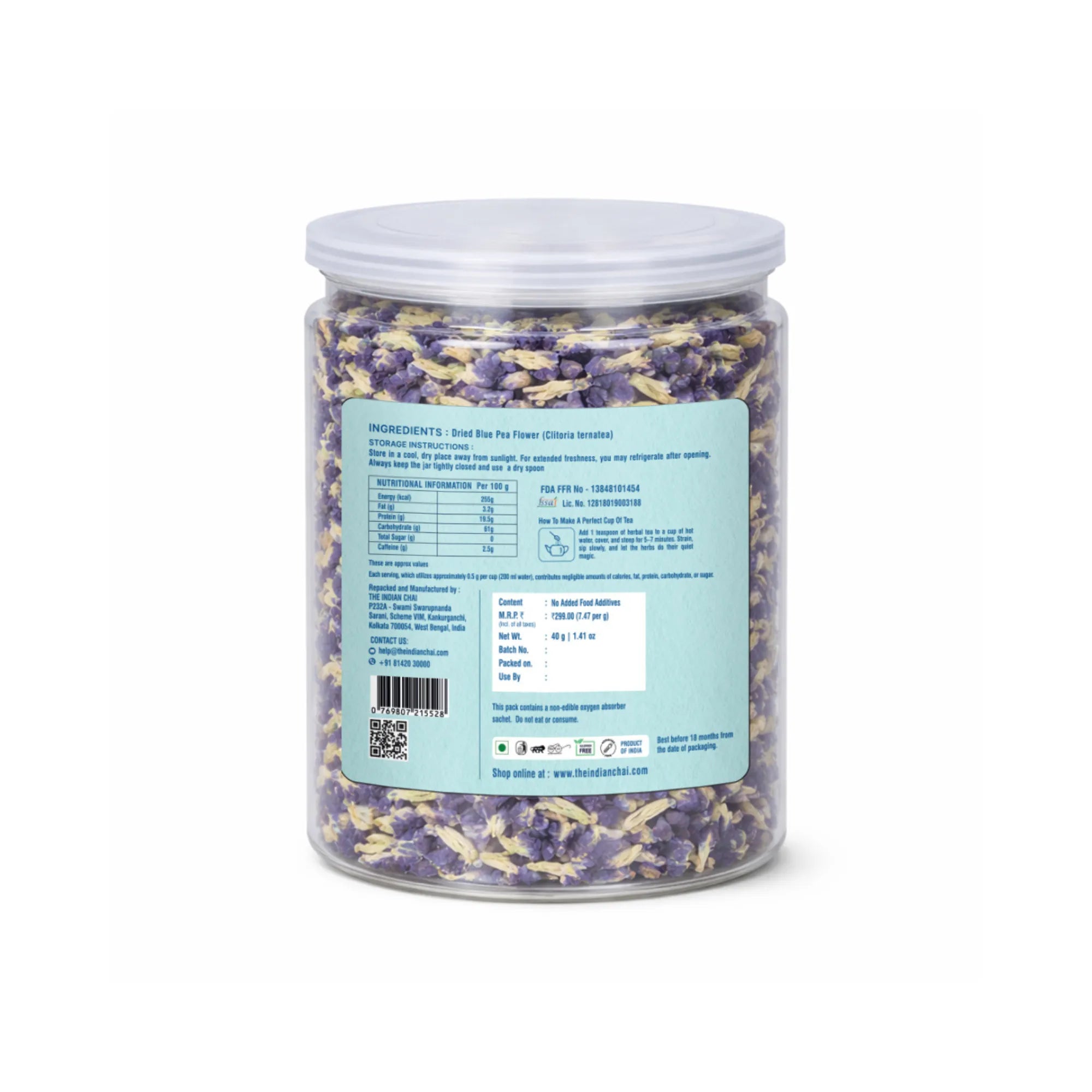 Blue pea flower tea