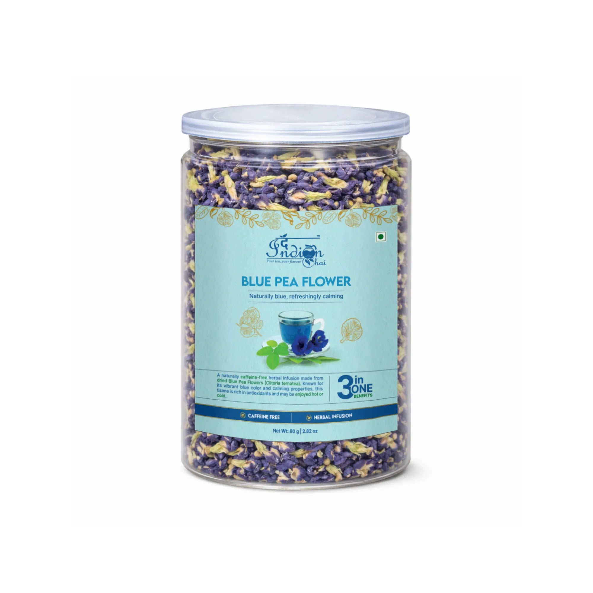 Blue pea flower tea