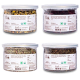 Combo, Chamomile tea, Hibiscus tea, Lemongrass tea & Spearmint tea