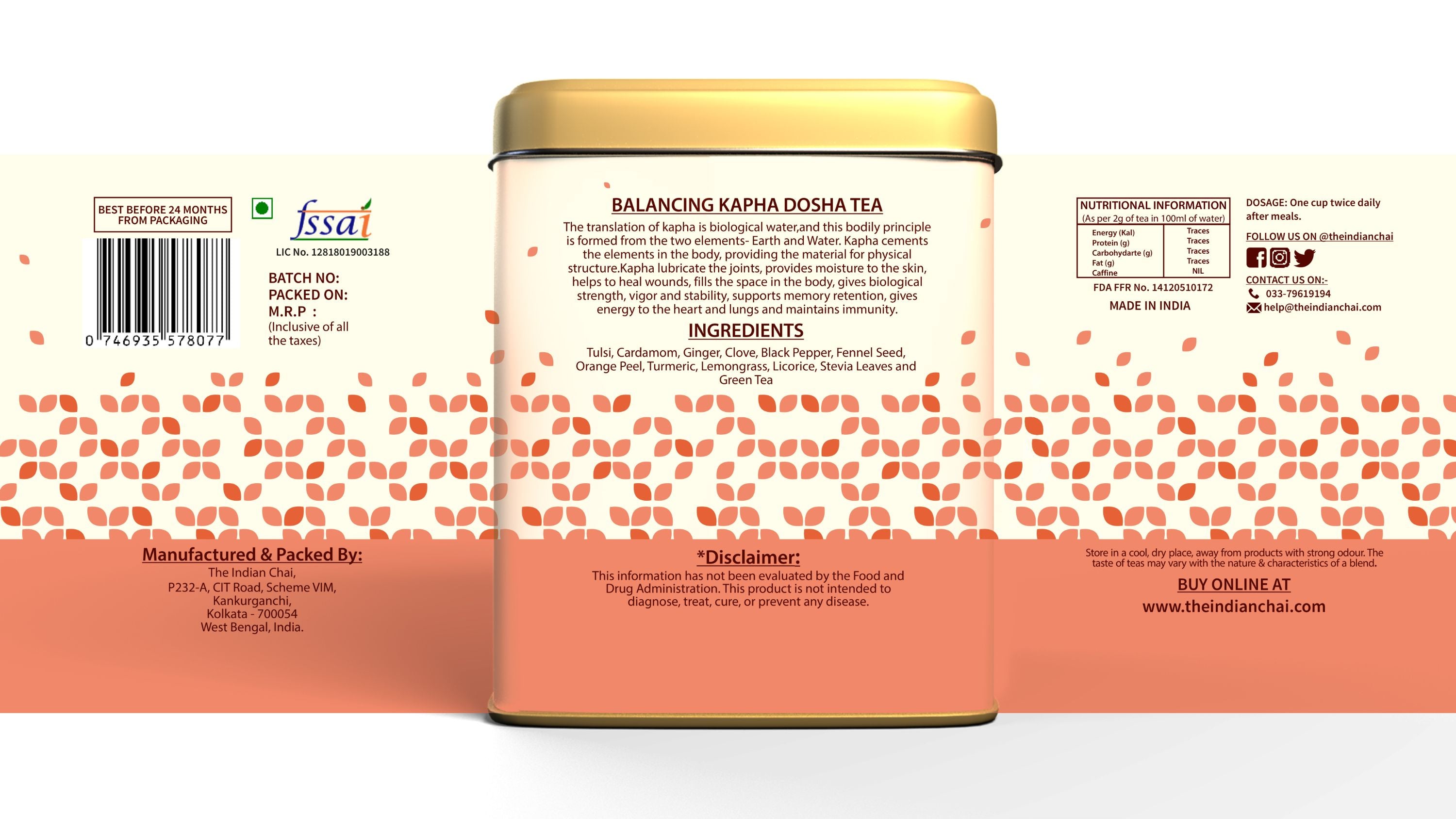 Balancing kapha dosha tea