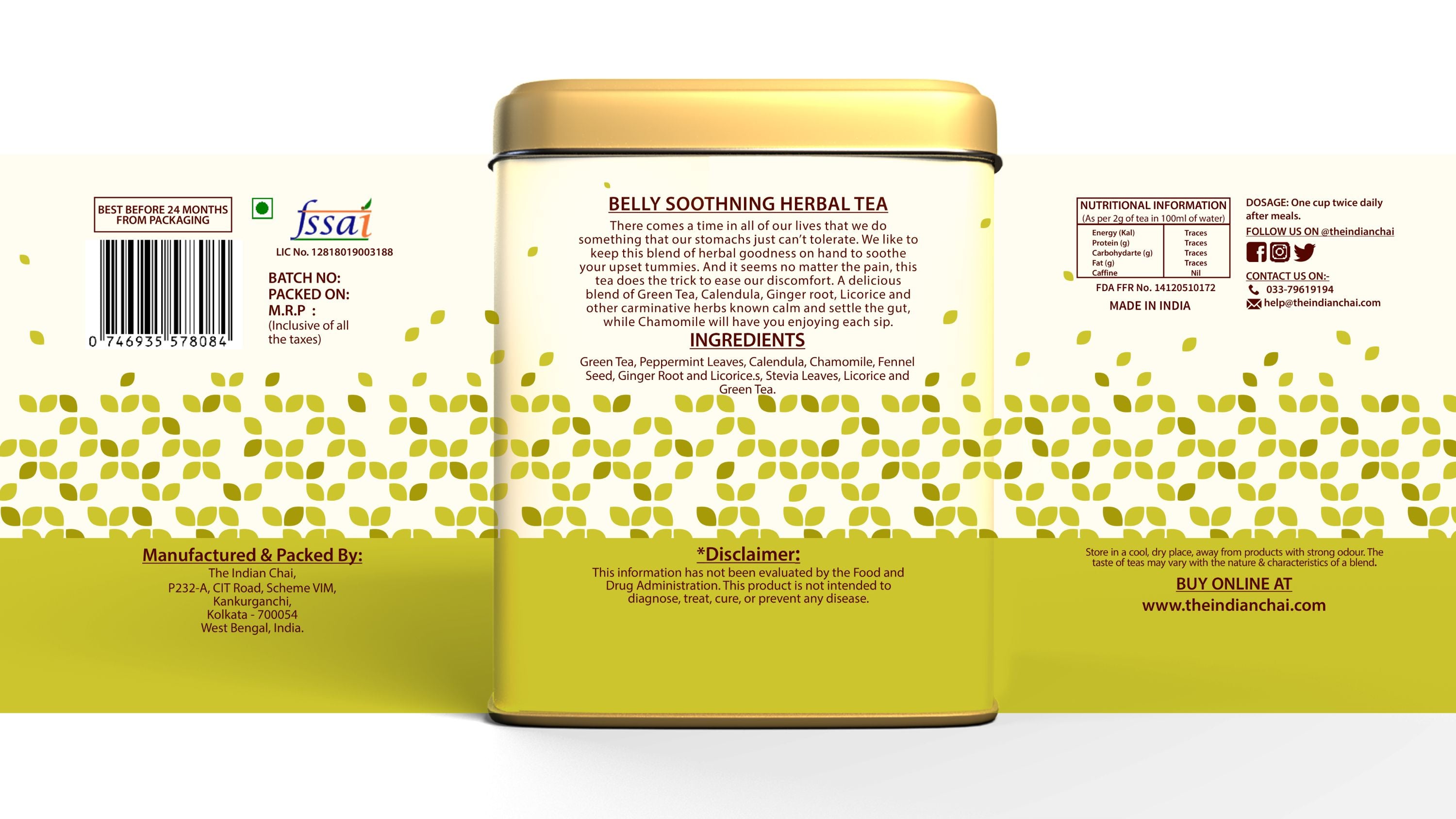 Belly soothing herbal tea