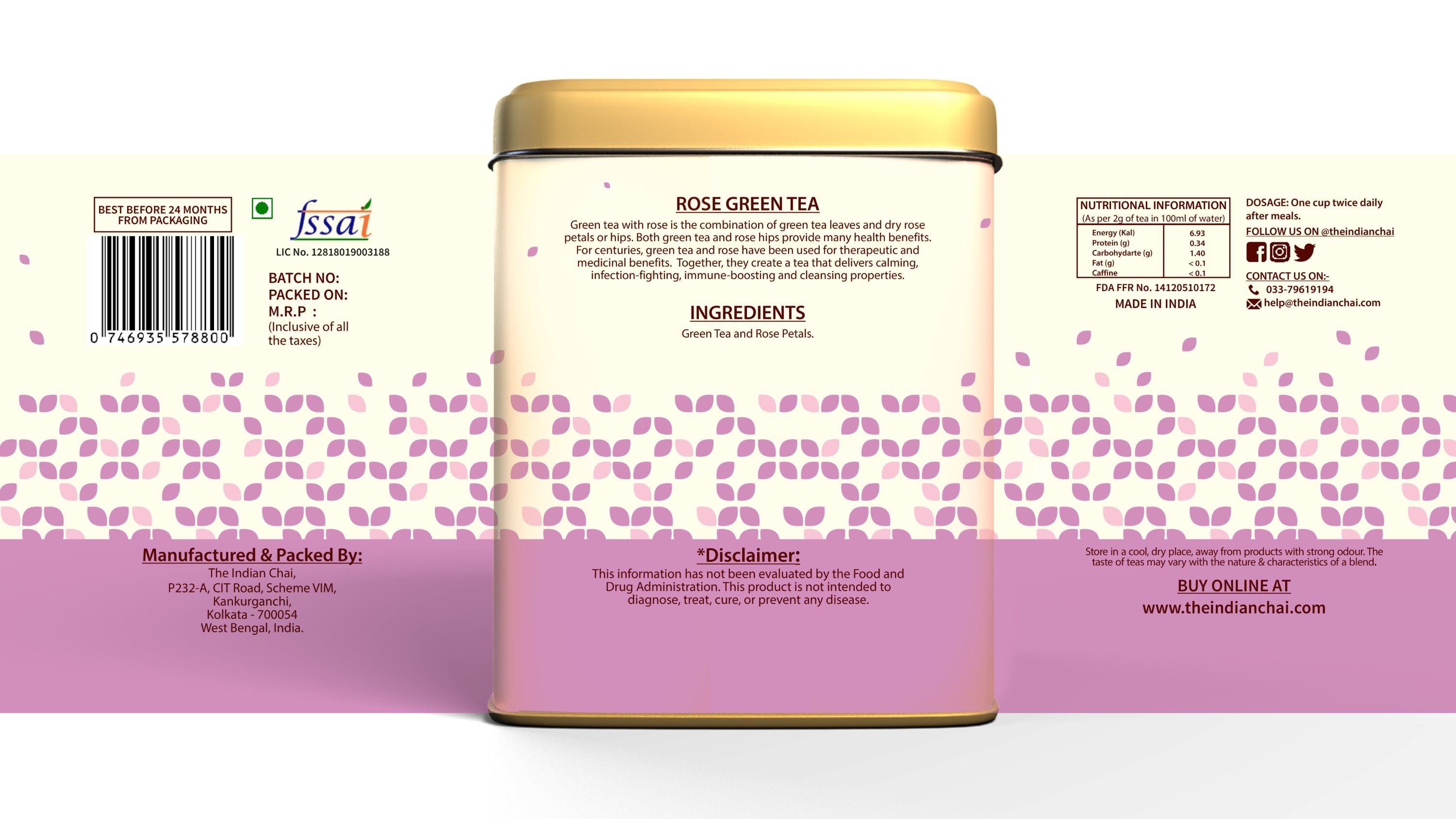 Rose green tea