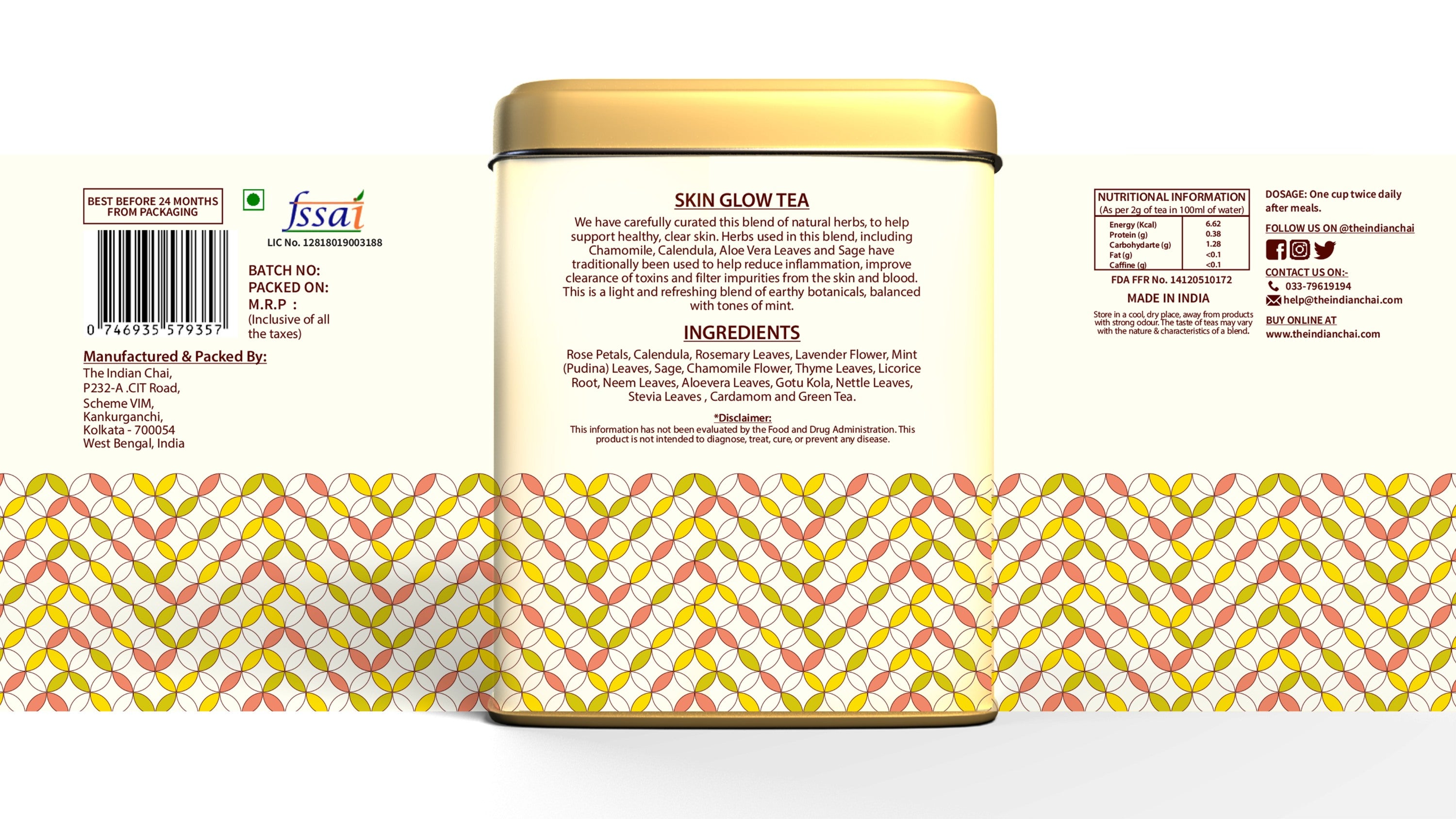 Skin glow tea bags