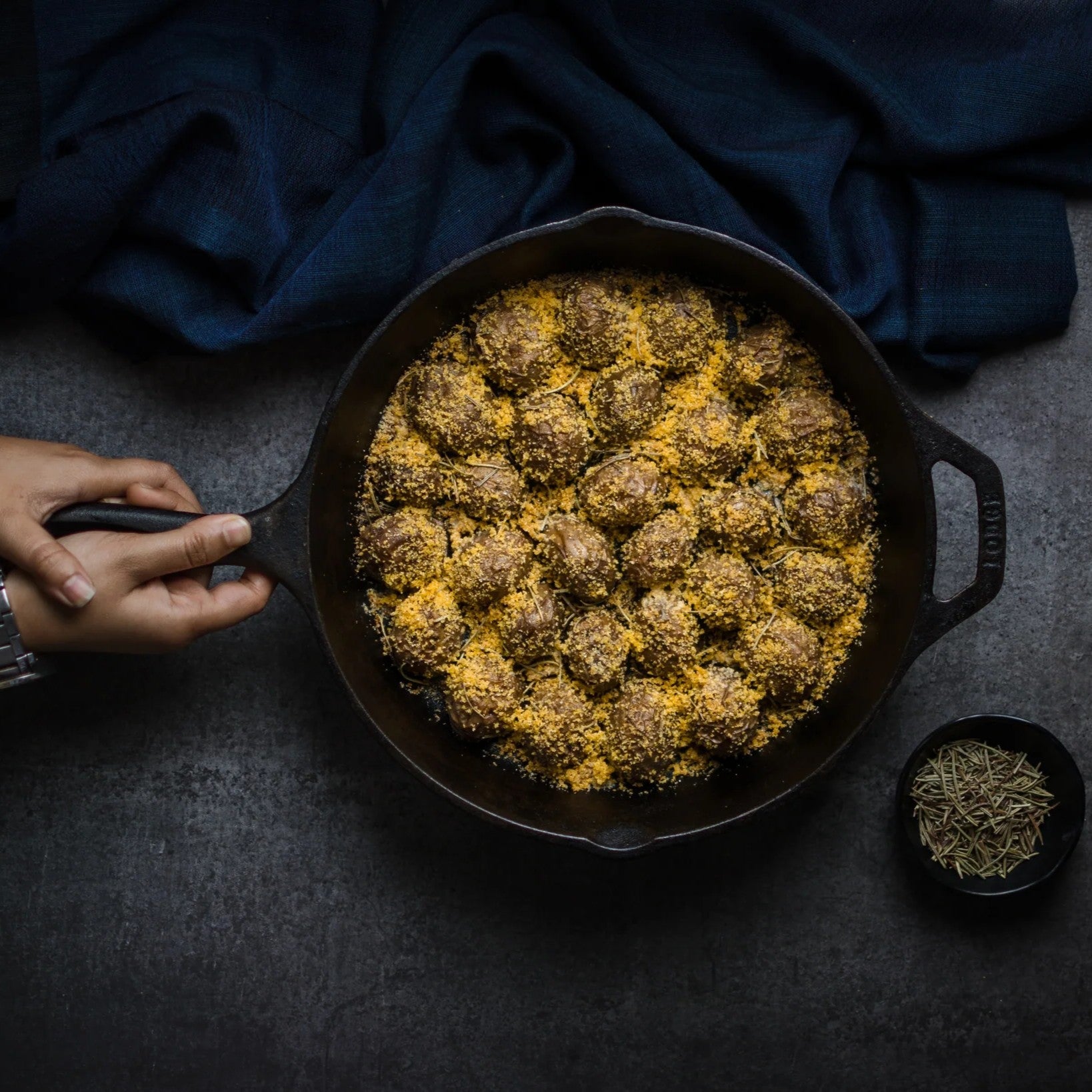 Crispy Rosemary Parmesan Potatoes