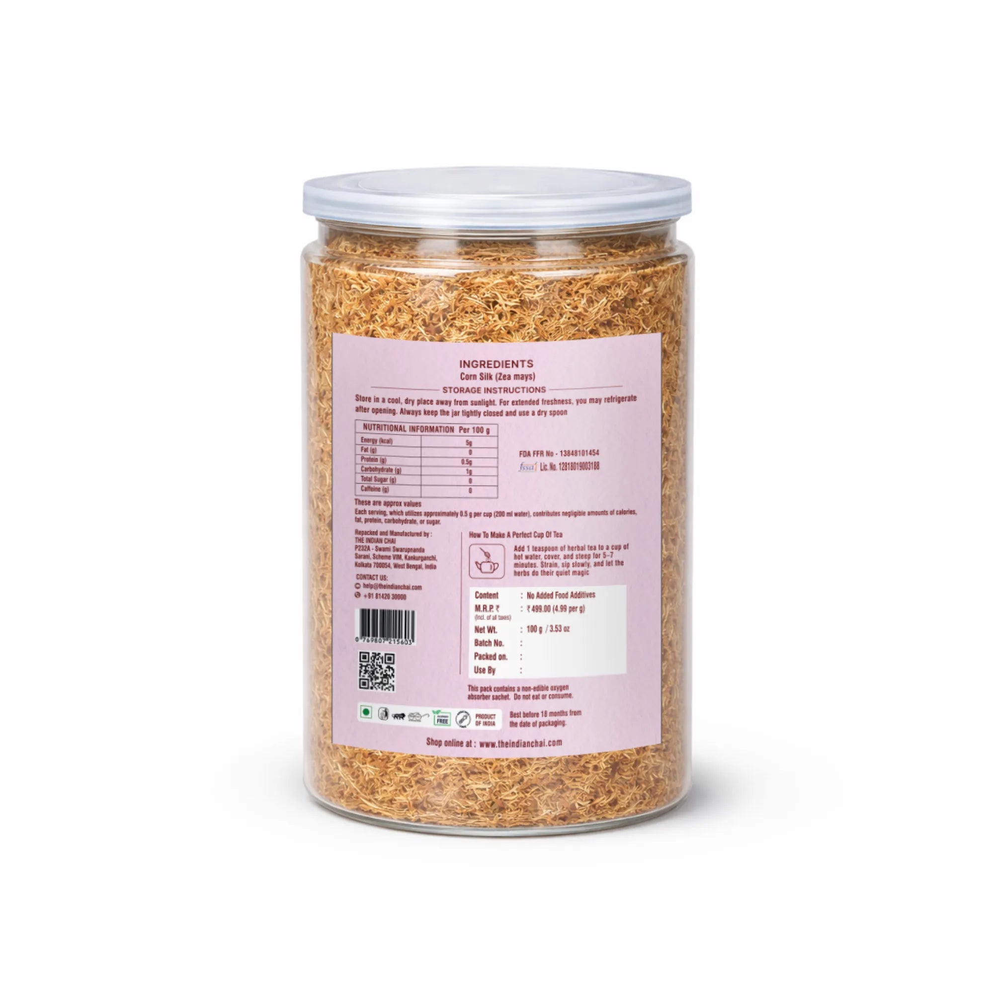 Corn silk tea