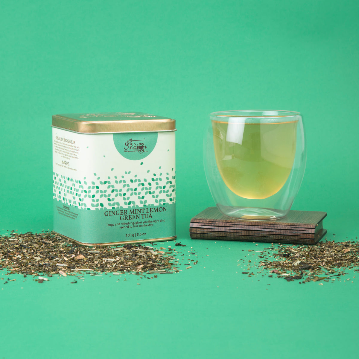 Ginger mint lemon green tea