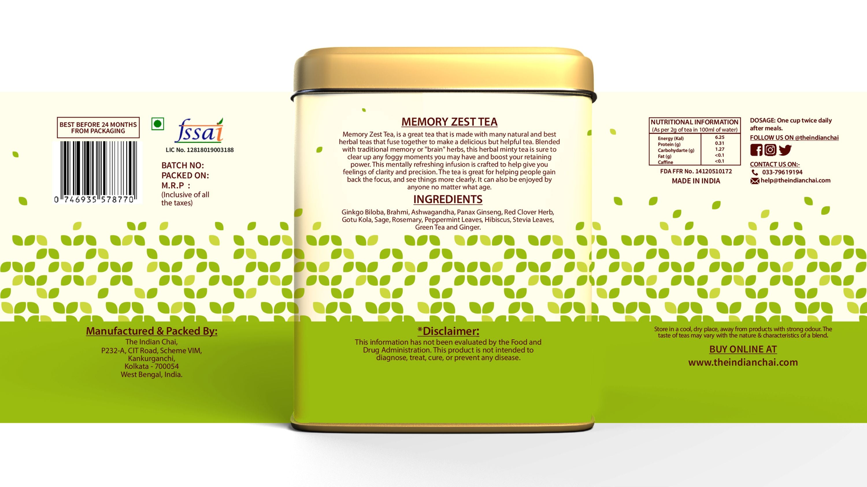 Memory zest tea