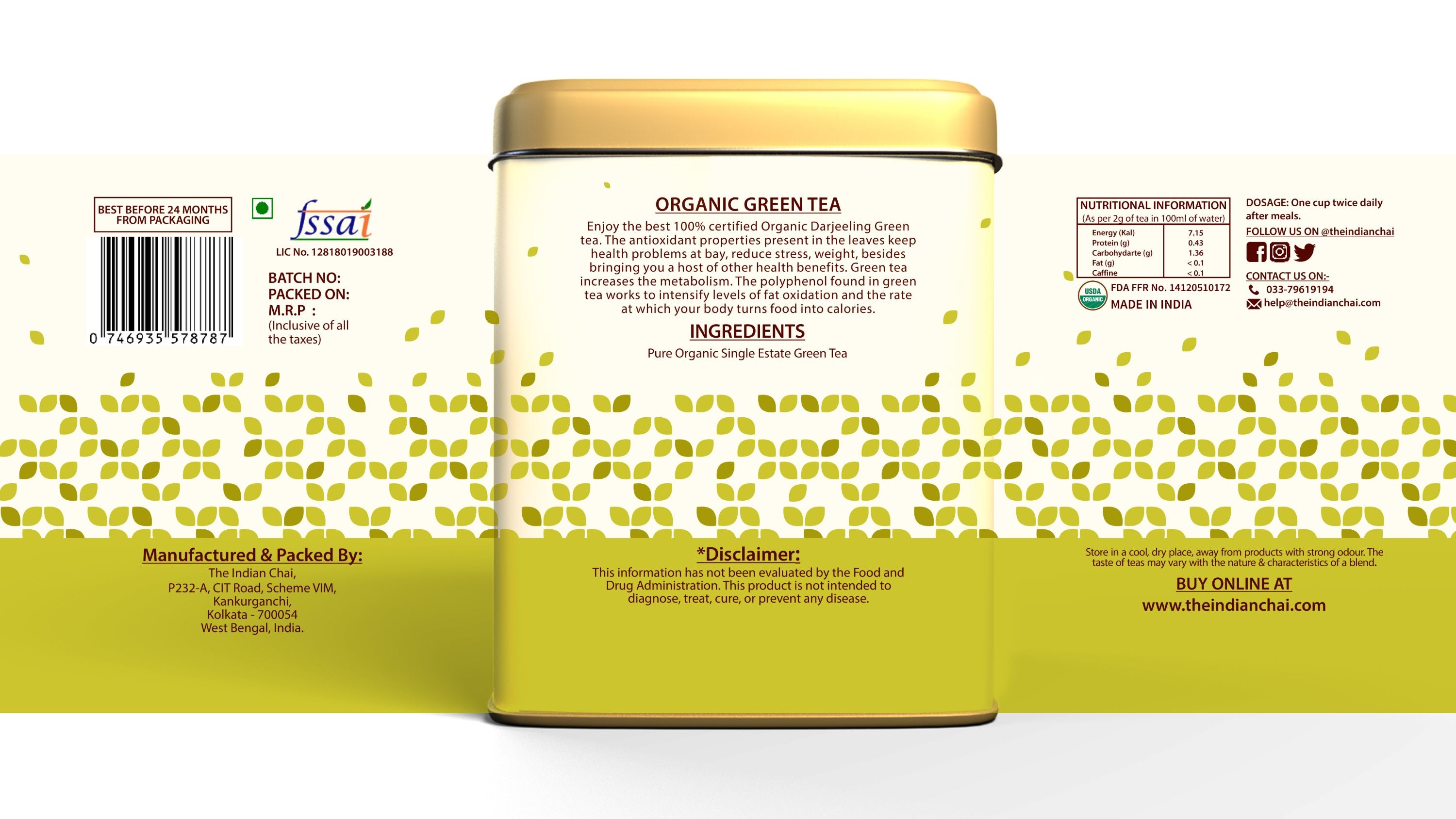 Organic green tea