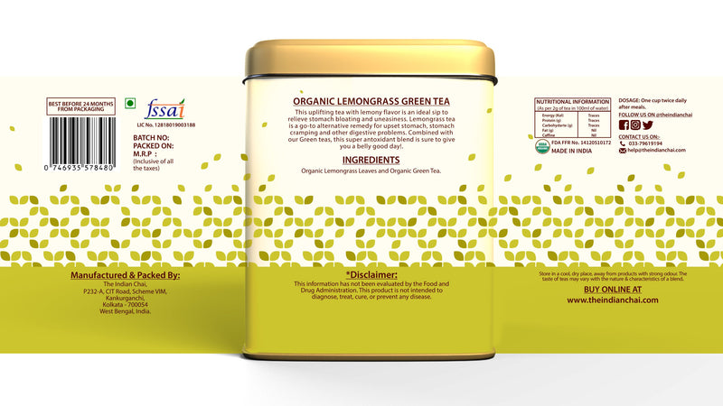 Organic lemongrass green tea