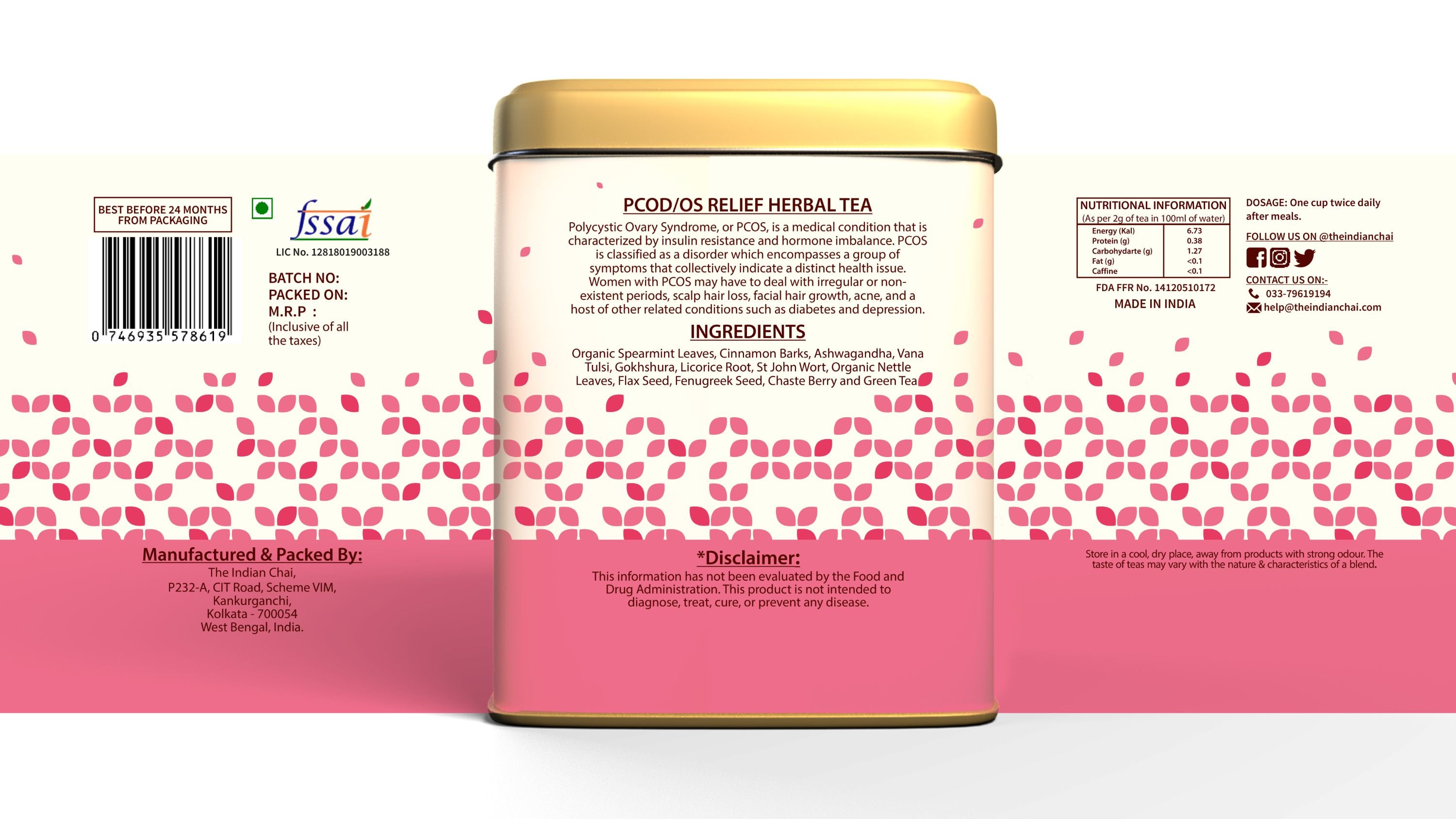 PCOD/OS relief herbal tea