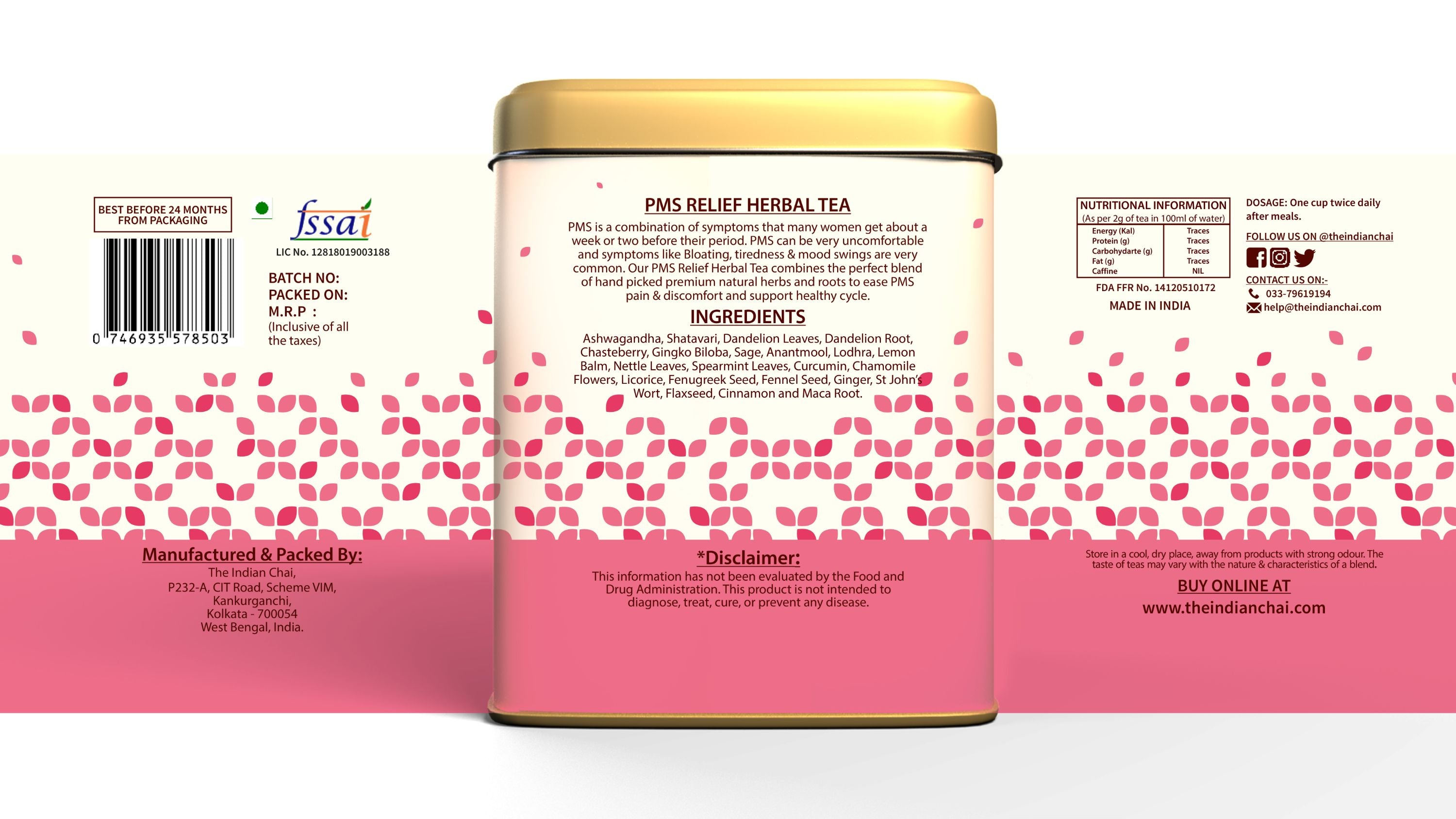 PMS relief herbal tea