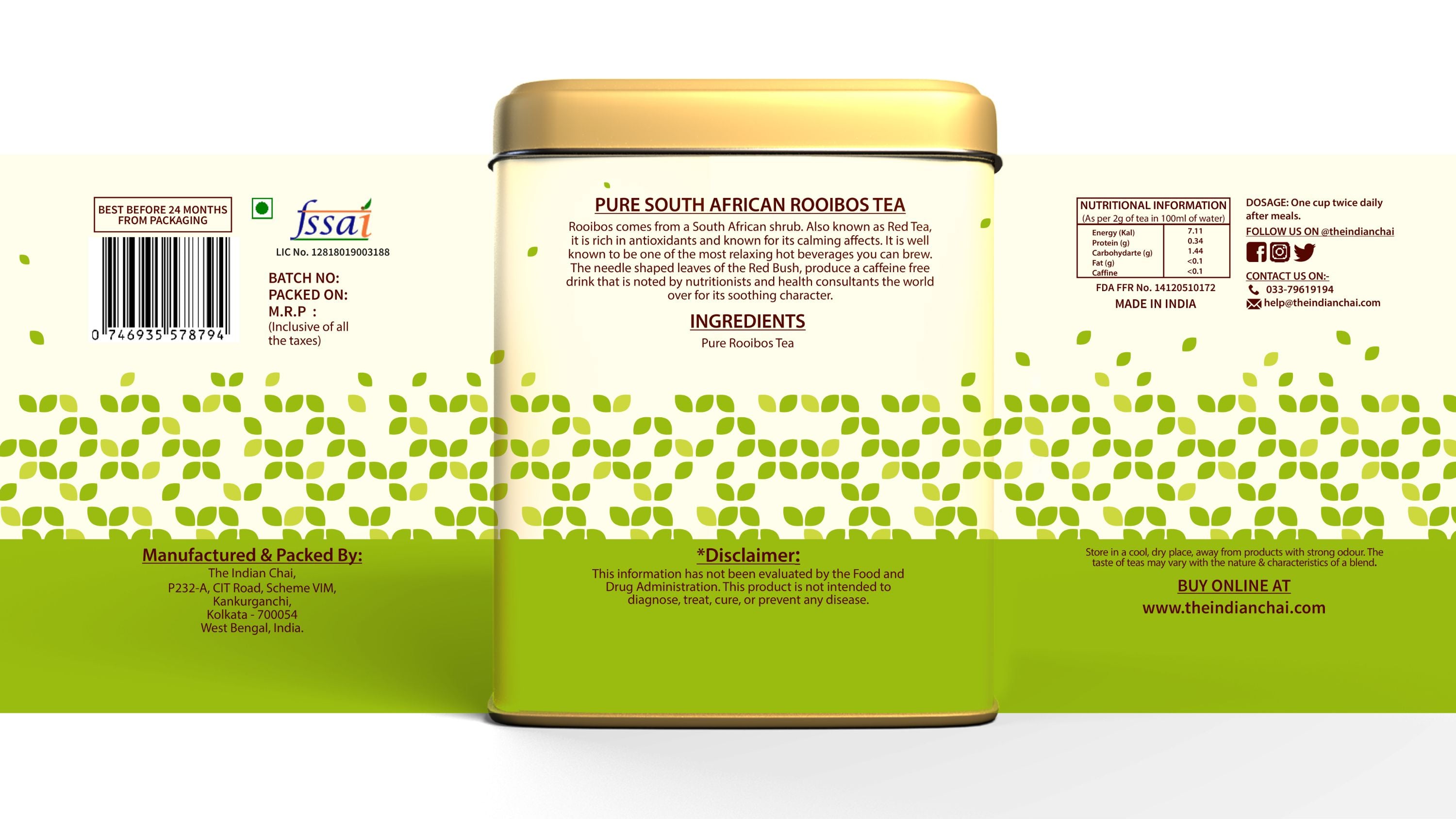 Pure south african rooibos tea