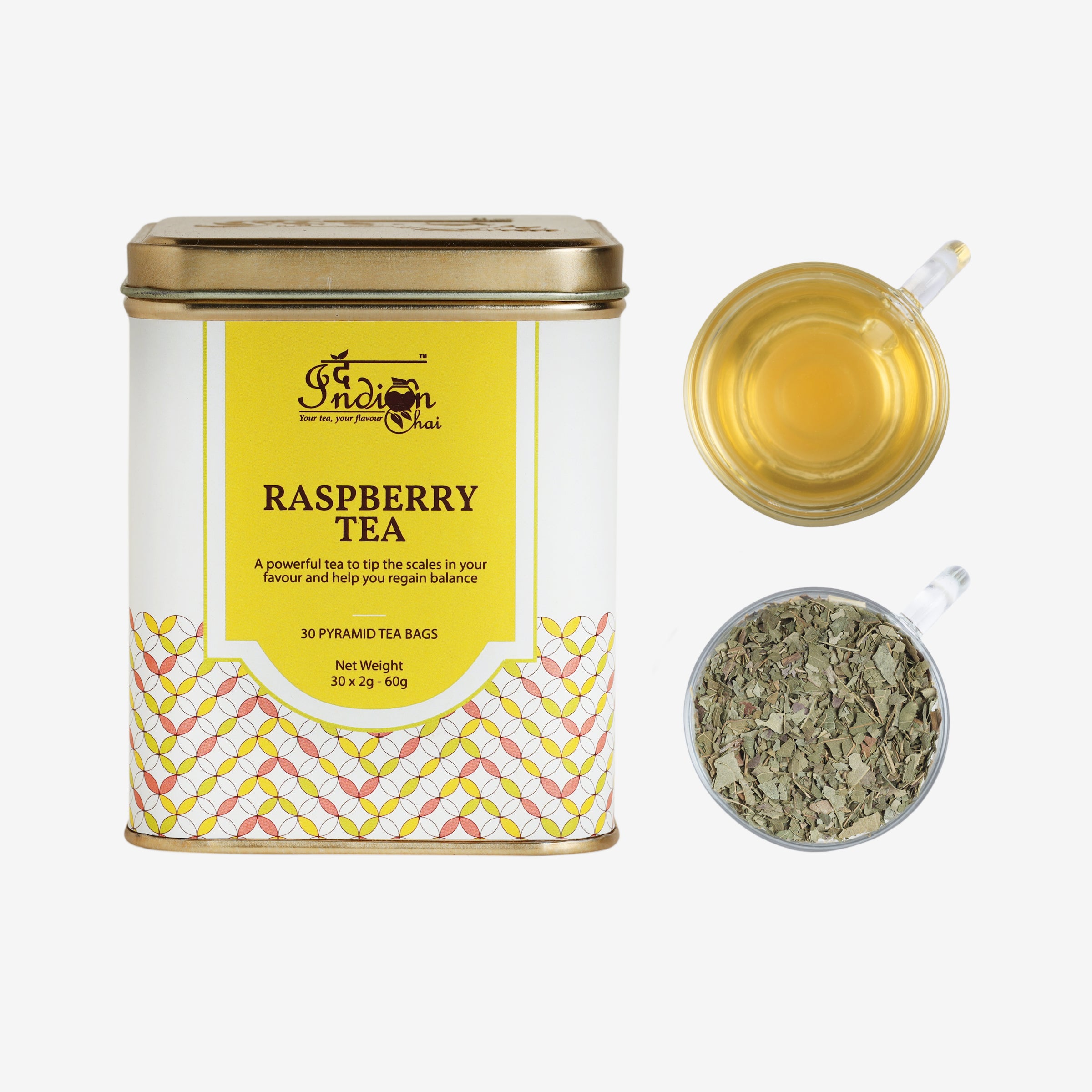Raspberry tea bags