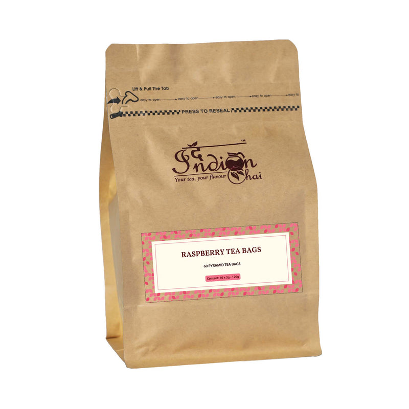 Raspberry tea bags