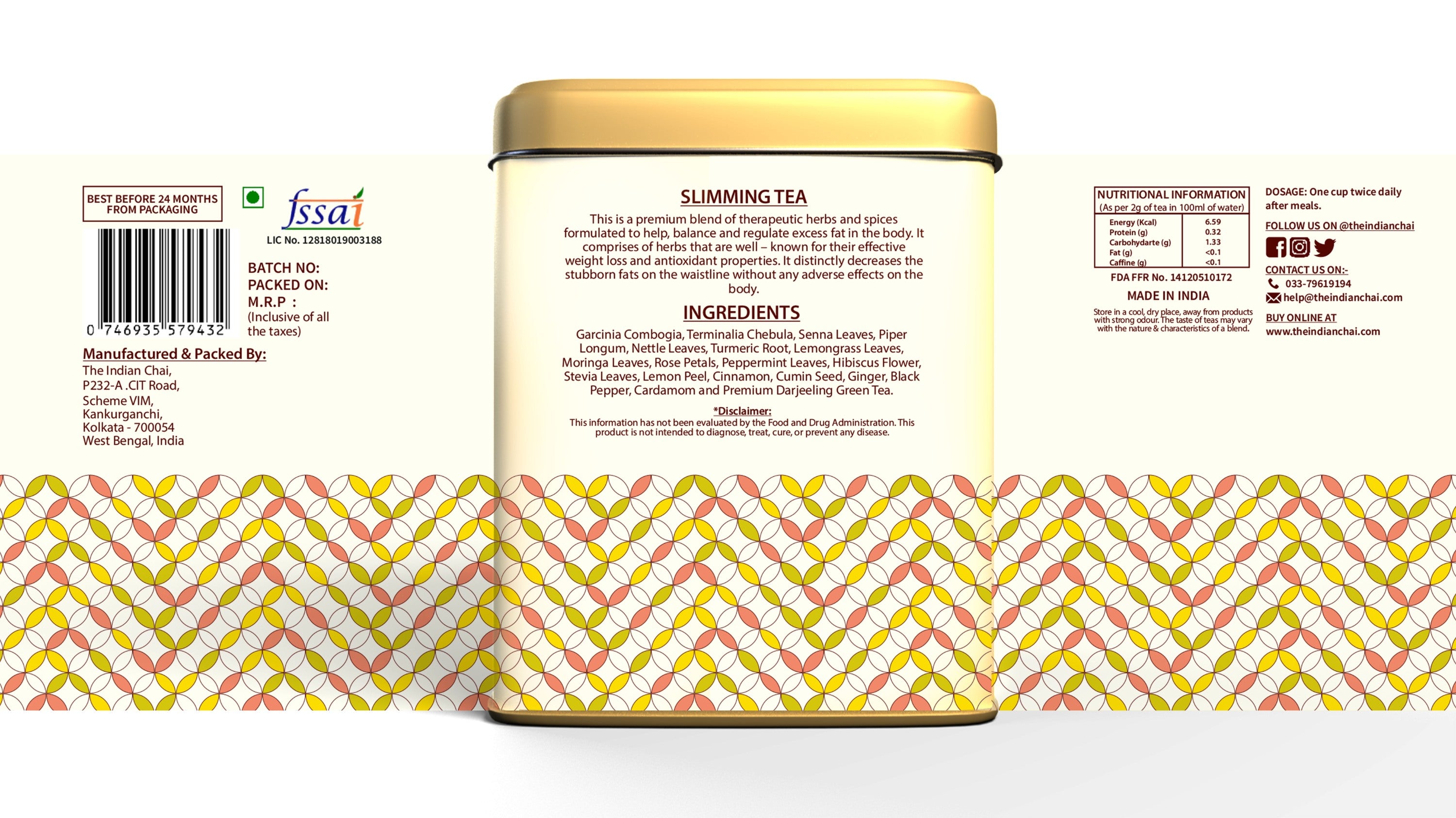 Slimming tea bags